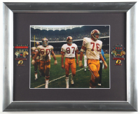"Washington Redskins Leave the Field At Yankee Stadium" Custom Framed Photo Display with (2) Hanging Super Bowl Pins at PristineAuction.com