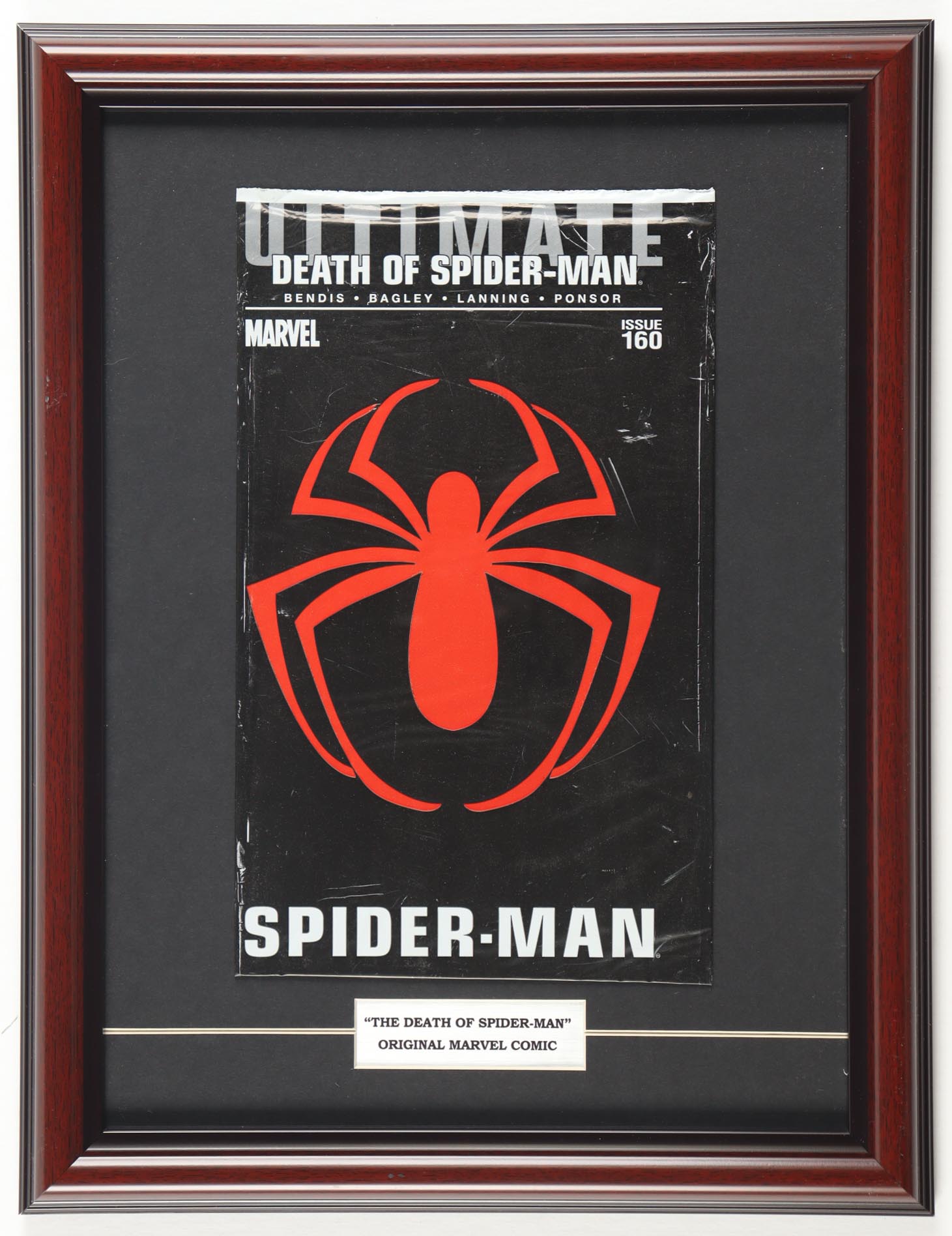 2011 "The Death of Spider-Man" Memorial Issue #160 Marvel Custom Framed Comic Book Display at PristineAuction.com 2011 "The Death of Spider-Man" Memorial Issue #160 Marvel Custom Framed Comic Book Display at PristineAuction.com