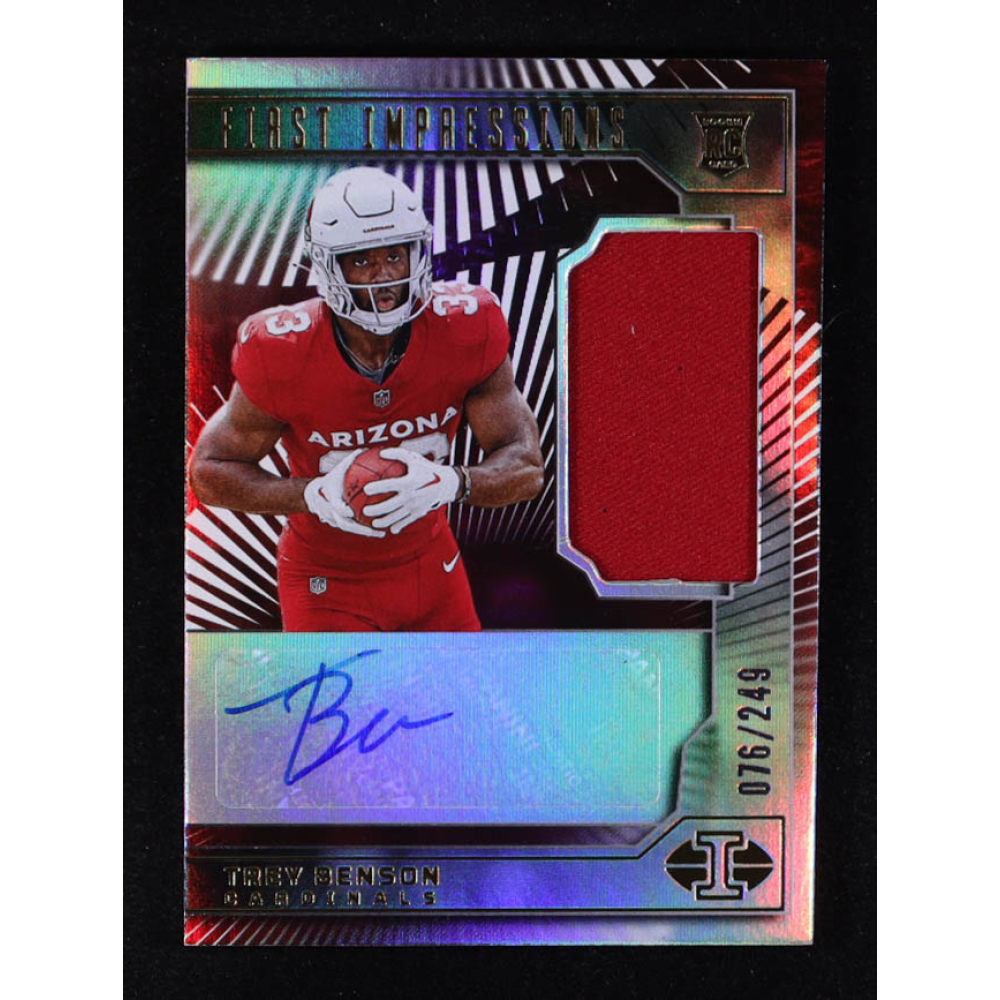 Trey Benson 2024 Panini Illusions Autographs JSY #142 #076/249 RC at PristineAuction.com