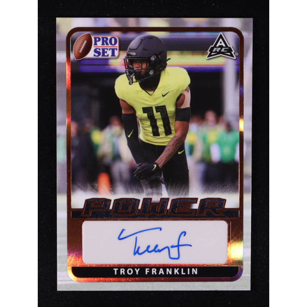 Troy Franklin 2021 Leaf Pro Set Power Autographs #BATF2 RC at PristineAuction.com