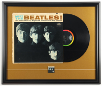 The Beatles "Meet The Beatles" Custom Framed Vintage Vinyl LP Album with Record & Lapel Pin at PristineAuction.com