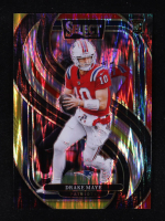 Drake Maye 2024 Select Prizm Red and Yellow Shock #113 RC at PristineAuction.com