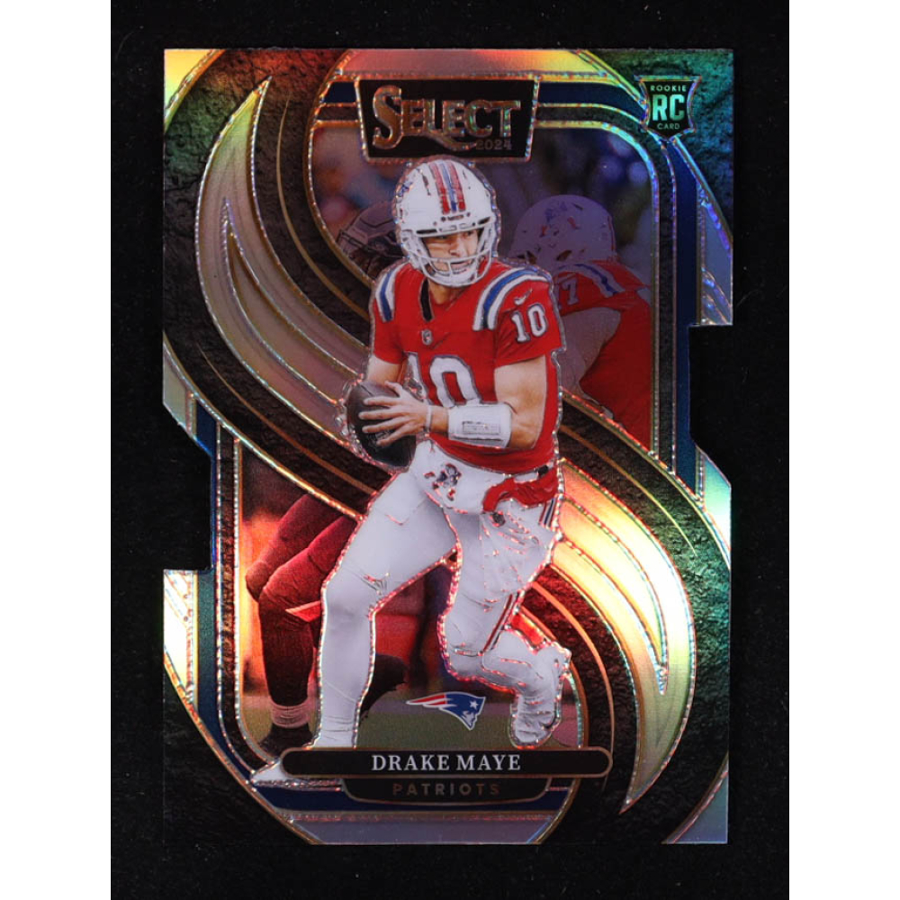 Drake Maye 2024 Select Prizm Silver Die Cut #113 RC at PristineAuction.com