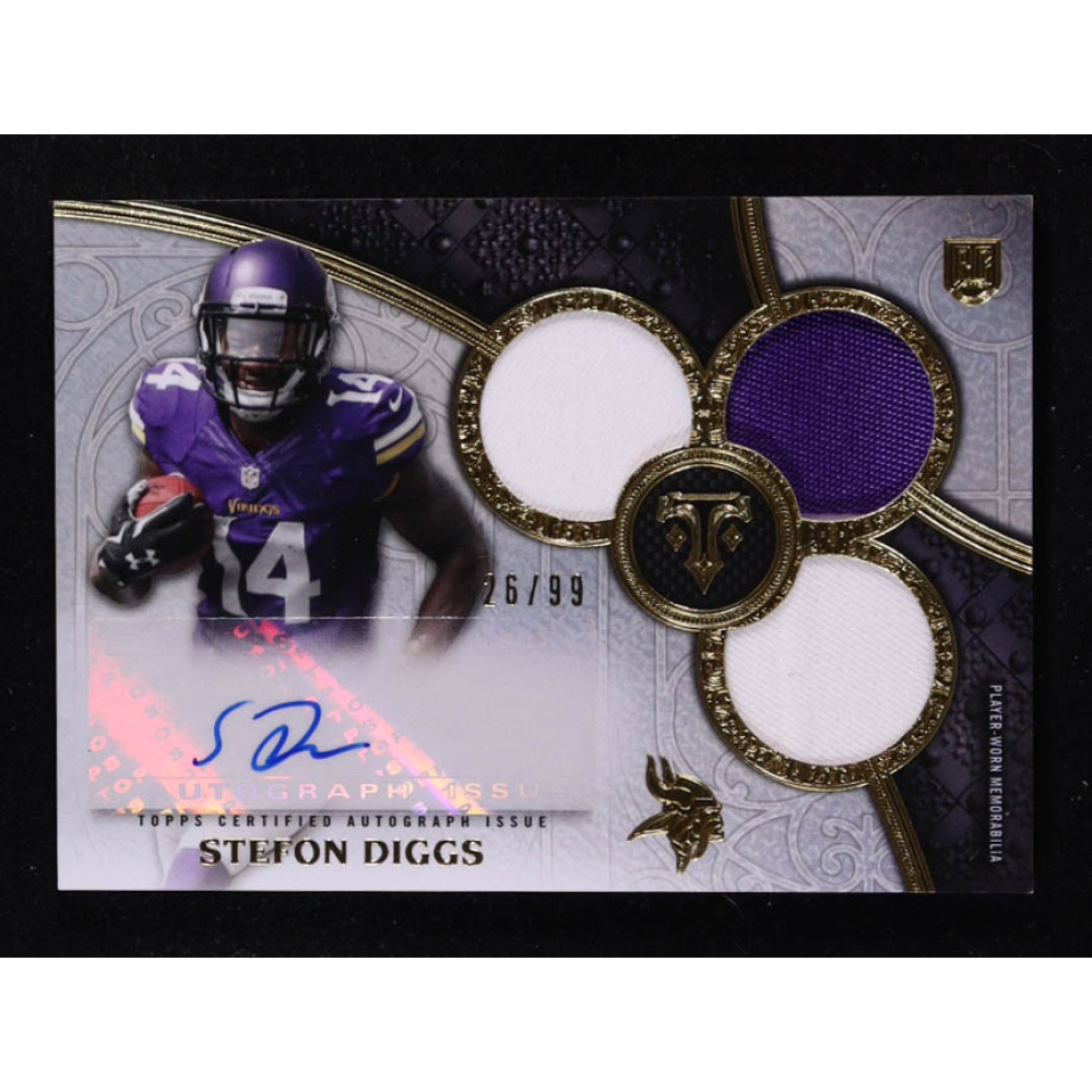 Stefon Diggs 2015 Topps Triple Threads Autographs JSY #137 #26/99 RC at PristineAuction.com