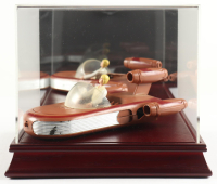 1977 Vintage Star Wars "Luke Skywalker & His Landspeeder" Figurine Set with Wood Display Case at PristineAuction.com