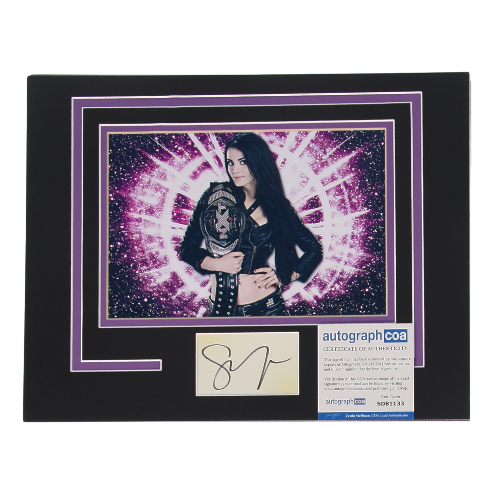 Saraya-Jade Bevis Signed WWE Custom Matted Cut Display (ACOA) at PristineAuction.com Saraya-Jade Bevis Signed WWE Custom Matted Cut Display (ACOA) at PristineAuction.com