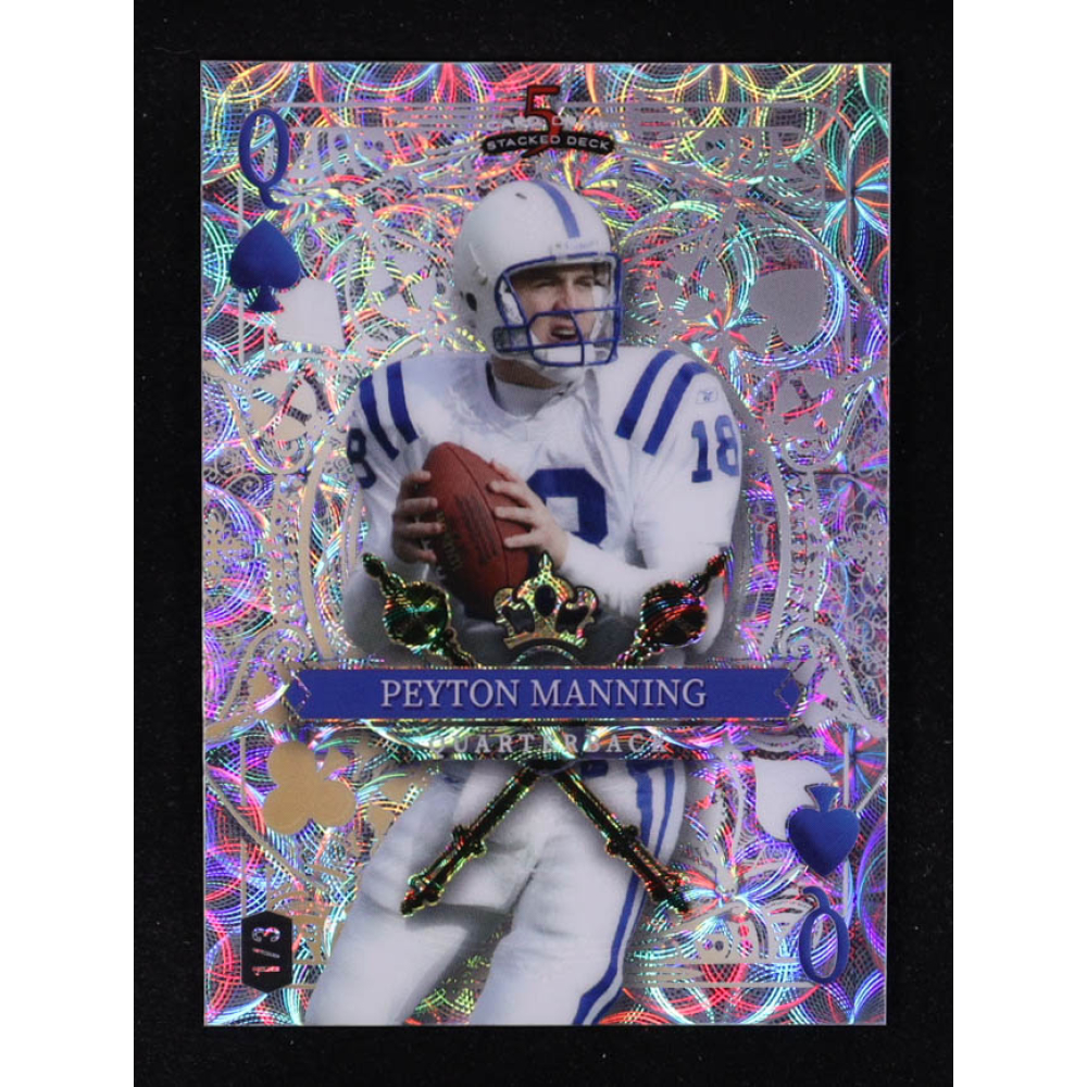 Peyton Manning 2024 Wild Card 5 Card Draw Stacked Deck Queen Of Spades Platinum #SDJSPMN #1/3 at PristineAuction.com