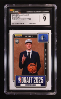 Cooper Flagg 2025-26 Panini Instant Draft Night #NBADN-1 RC #1/68380 (CGC 9) at PristineAuction.com