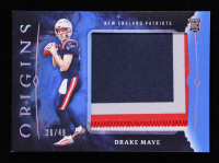 Drake Maye 2024 Panini Origins Rookie Jumbo Jerseys Blue #2 #26/49 RC at PristineAuction.com