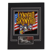 Rickey Medlocke Signed Lynyrd Skynyrd Custom Matted Cut Display (ACOA) at PristineAuction.com