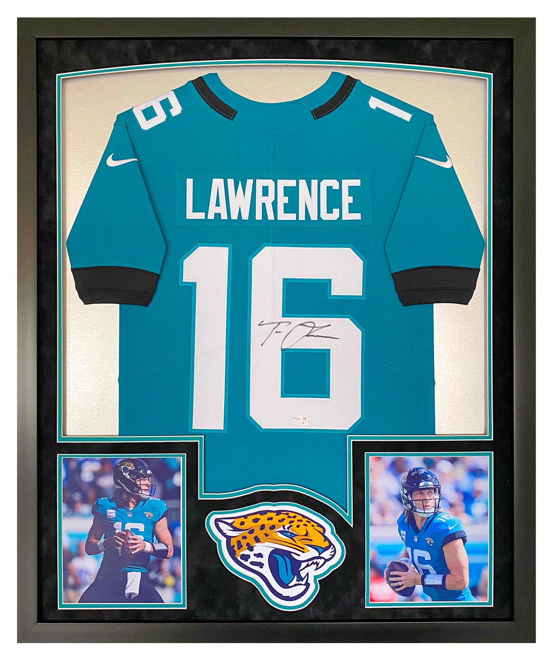 Trevor Lawrence Signed Jaguars Custom Framed LED Jersey Display (Fanatics) at PristineAuction.com Trevor Lawrence Signed Jaguars Custom Framed LED Jersey Display (Fanatics) at PristineAuction.com