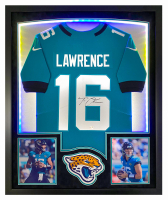 Trevor Lawrence Signed Jaguars Custom Framed LED Jersey Display (Fanatics) at PristineAuction.com