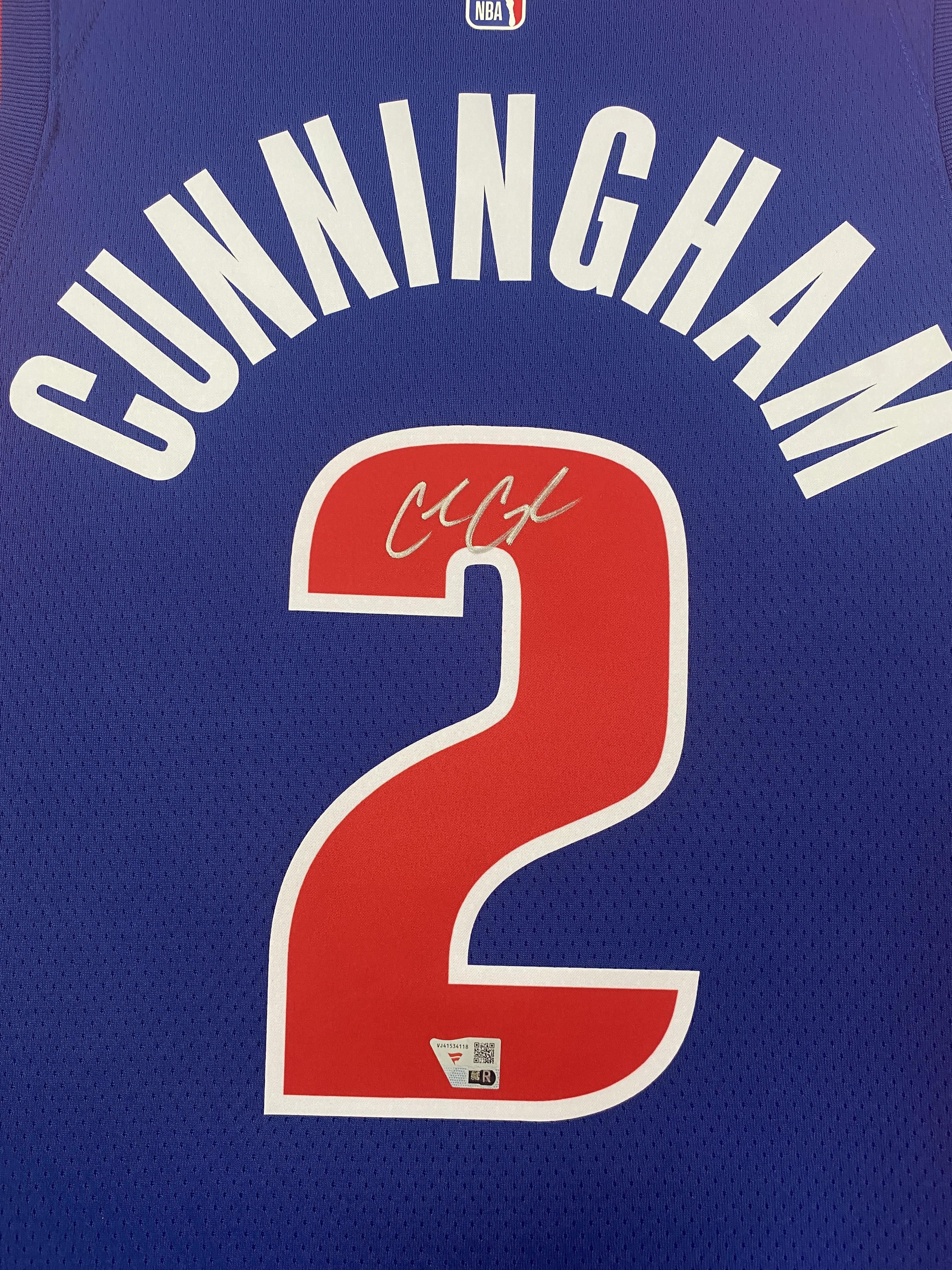 Cade Cunningham Signed Pistons Custom Framed LED Jersey Display (Fanatics) at PristineAuction.com Cade Cunningham Signed Pistons Custom Framed LED Jersey Display (Fanatics) at PristineAuction.com