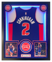 Cade Cunningham Signed Pistons Custom Framed LED Jersey Display (Fanatics) at PristineAuction.com