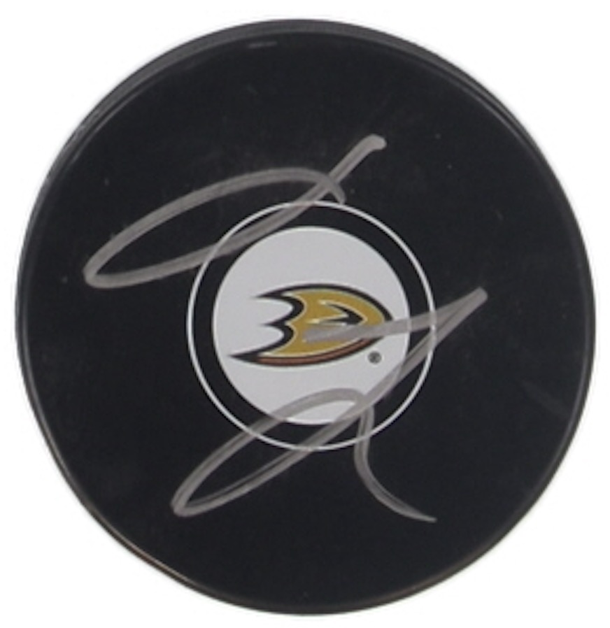 Jackson LaCombe Signed Ducks Logo Hockey Puck (JSA) at PristineAuction.com Jackson LaCombe Signed Ducks Logo Hockey Puck (JSA) at PristineAuction.com