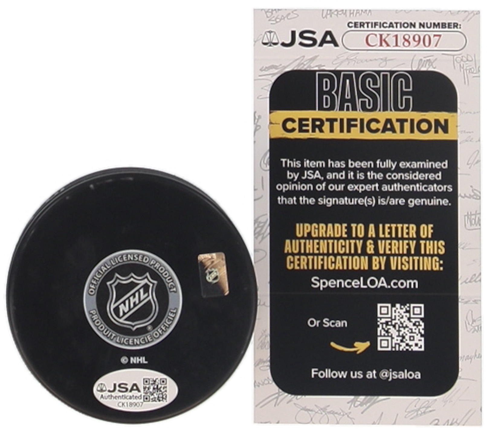 Jackson LaCombe Signed Ducks Logo Hockey Puck (JSA) at PristineAuction.com Jackson LaCombe Signed Ducks Logo Hockey Puck (JSA) at PristineAuction.com