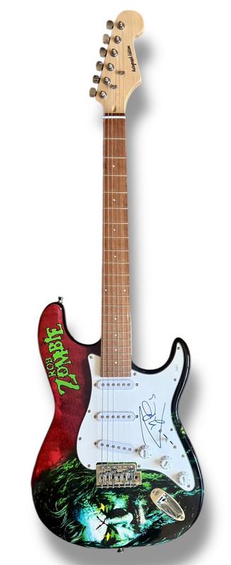 Rob Zombie Signed Custom Stratocaster Guitar (JSA) at PristineAuction.com Rob Zombie Signed Custom Stratocaster Guitar (JSA) at PristineAuction.com