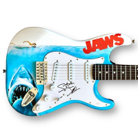 Steven Spielberg Signed "Jaws" Custom Stratocaster Guitar (JSA) at PristineAuction.com