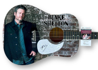 Blake Shelton Signed Custom Acoustic Guitar (JSA) at PristineAuction.com