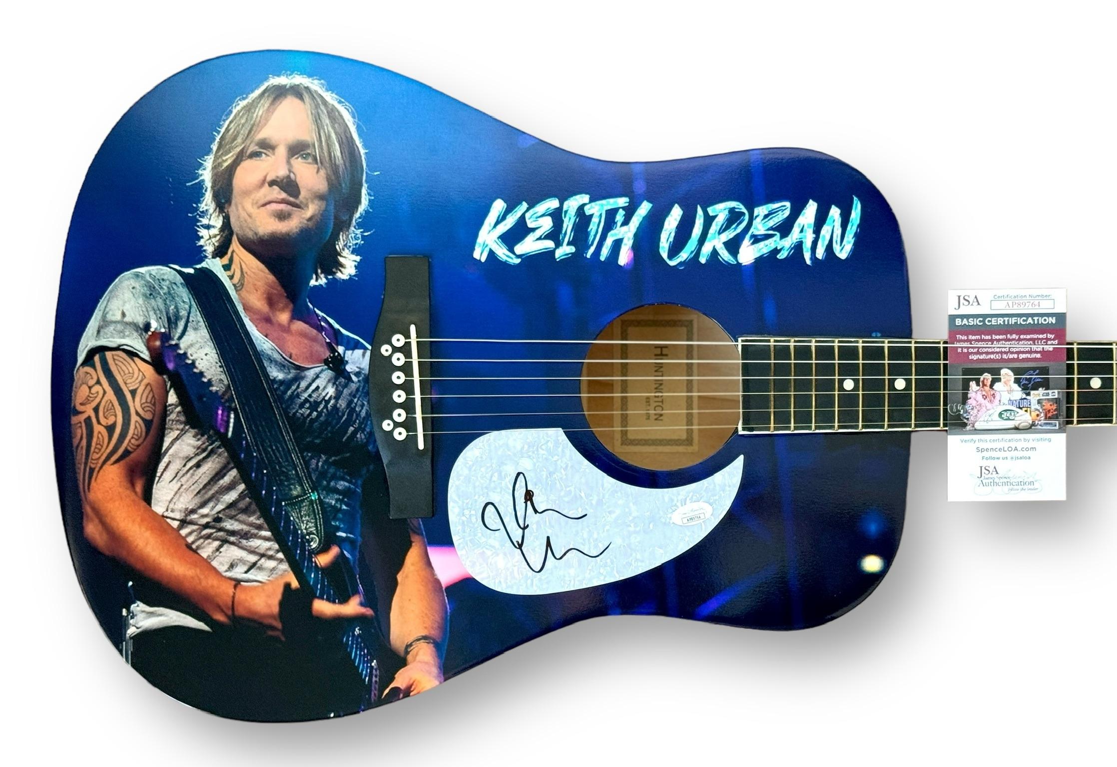Keith Urban Signed Custom Acoustic Guitar (JSA) at PristineAuction.com Keith Urban Signed Custom Acoustic Guitar (JSA) at PristineAuction.com