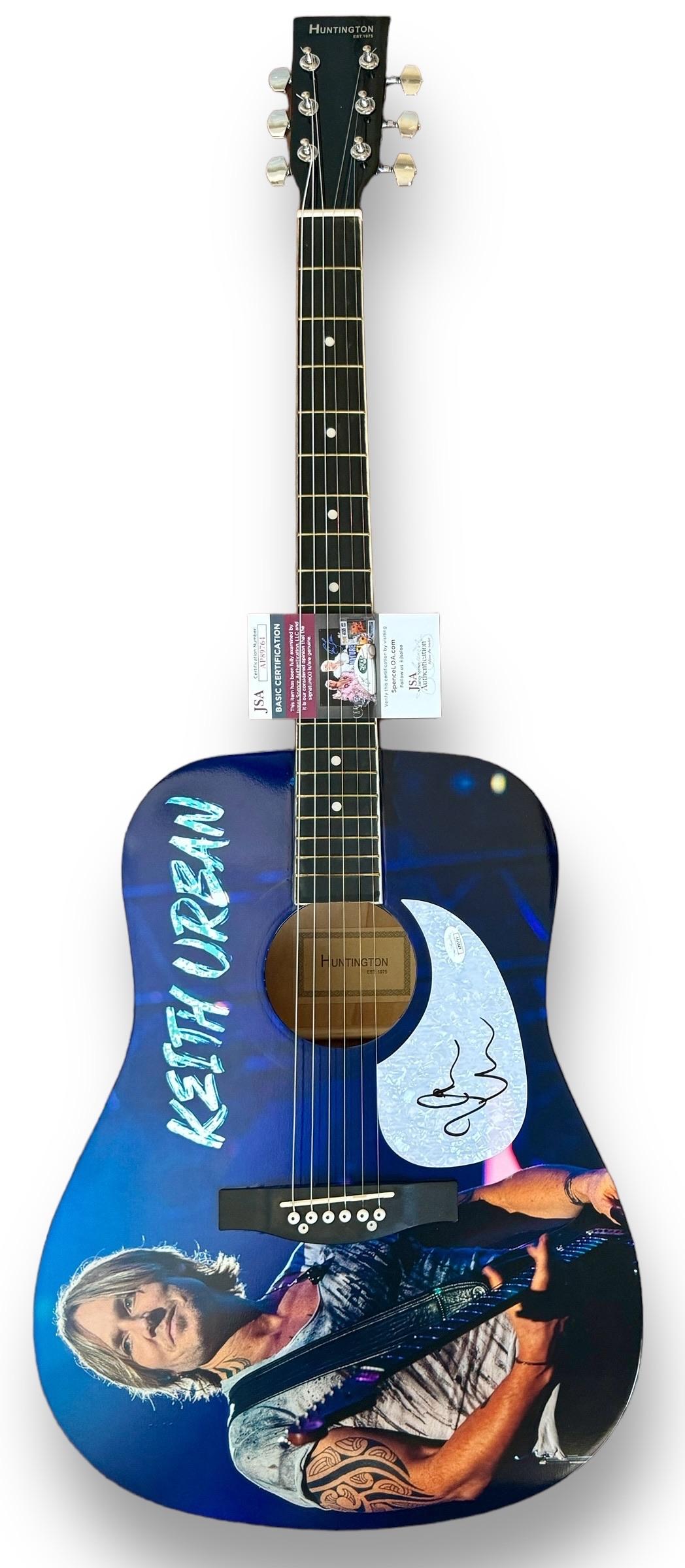 Keith Urban Signed Custom Acoustic Guitar (JSA) at PristineAuction.com Keith Urban Signed Custom Acoustic Guitar (JSA) at PristineAuction.com
