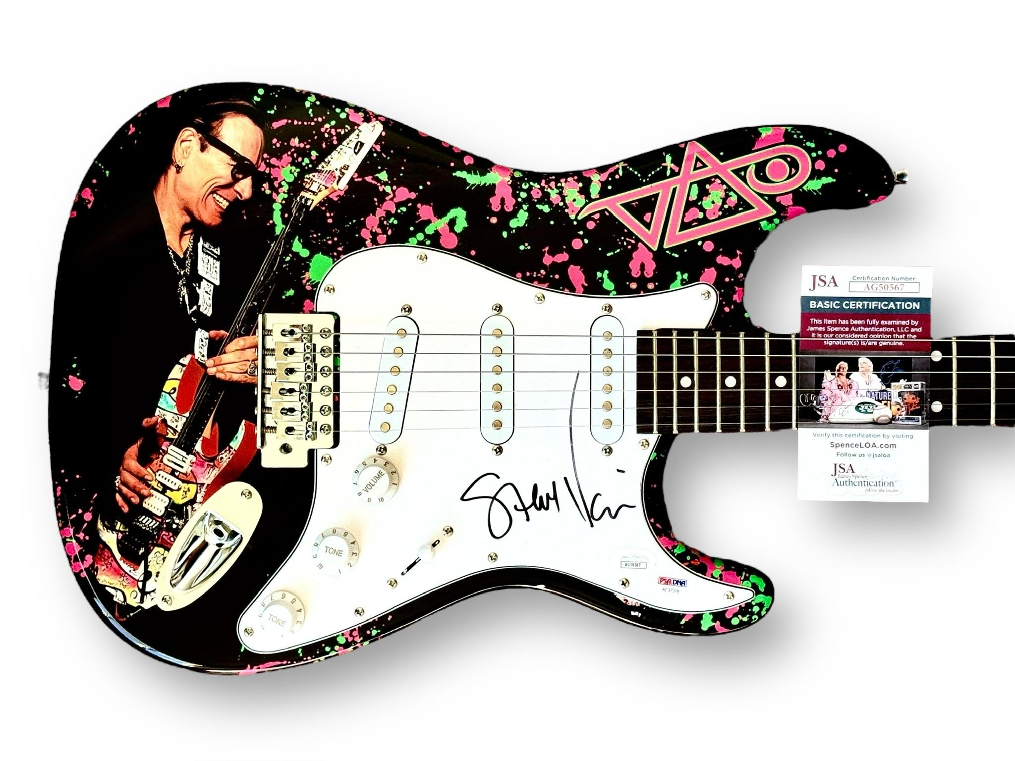 Steve Vai Signed Custom Stratocaster Guitar (JSA) at PristineAuction.com Steve Vai Signed Custom Stratocaster Guitar (JSA) at PristineAuction.com