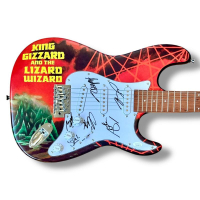 "King Gizzard and the Wizard Lizard" Custom Stratocaster Guitar Signed By (6) with Michael Cavanagh, Amrose Kenny-Smith, Stu Mackenzie (JSA) at PristineAuction.com