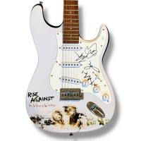"Rise Against" Custom Stratocaster Guitar Signed By (4) with Tim McIlrath, Zach Blair, Brandon Barnes & Joe Principe (JSA) at PristineAuction.com