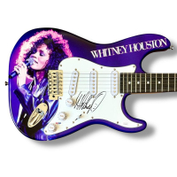 Whitney Houston Signed Custom Stratocaster Style Guitar (JSA & PSA) at PristineAuction.com