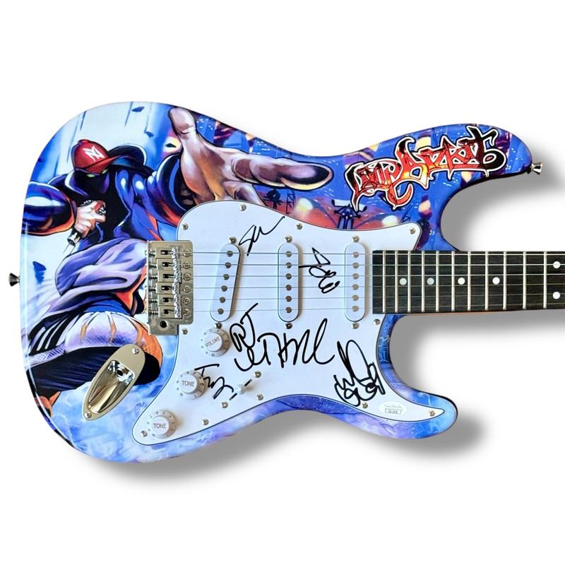 "Limp Bizkit" Custom Stratocaster Guitar Band-Signed By (5) with Fred Durst, Wes Borland, John Otto, Sam Rivers & DJ Lethal (JSA) at PristineAuction.com "Limp Bizkit" Custom Stratocaster Guitar Band-Signed By (5) with Fred Durst, Wes Borland, John Otto, Sam Rivers & DJ Lethal (JSA) at PristineAuction.com