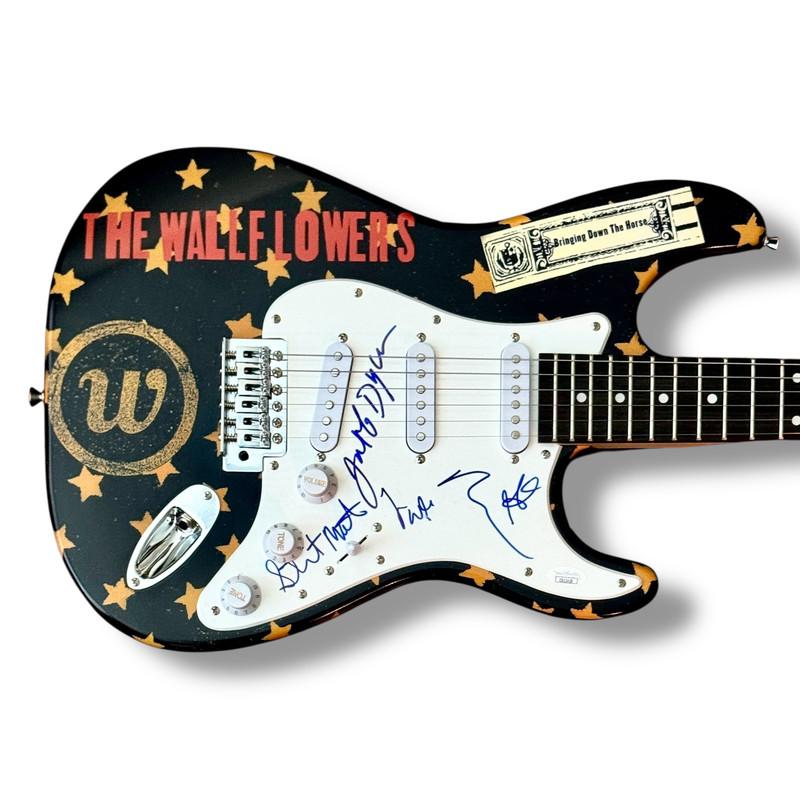 "The Wallflowers" Custom Stratocaster Guitar Band-Signed By (5) with Jakob Dylan, Stuart Mathis, Jack Irons, Greg Richling & Jimmy Wallace (JSA) at PristineAuction.com "The Wallflowers" Custom Stratocaster Guitar Band-Signed By (5) with Jakob Dylan, Stuart Mathis, Jack Irons, Greg Richling & Jimmy Wallace (JSA) at PristineAuction.com