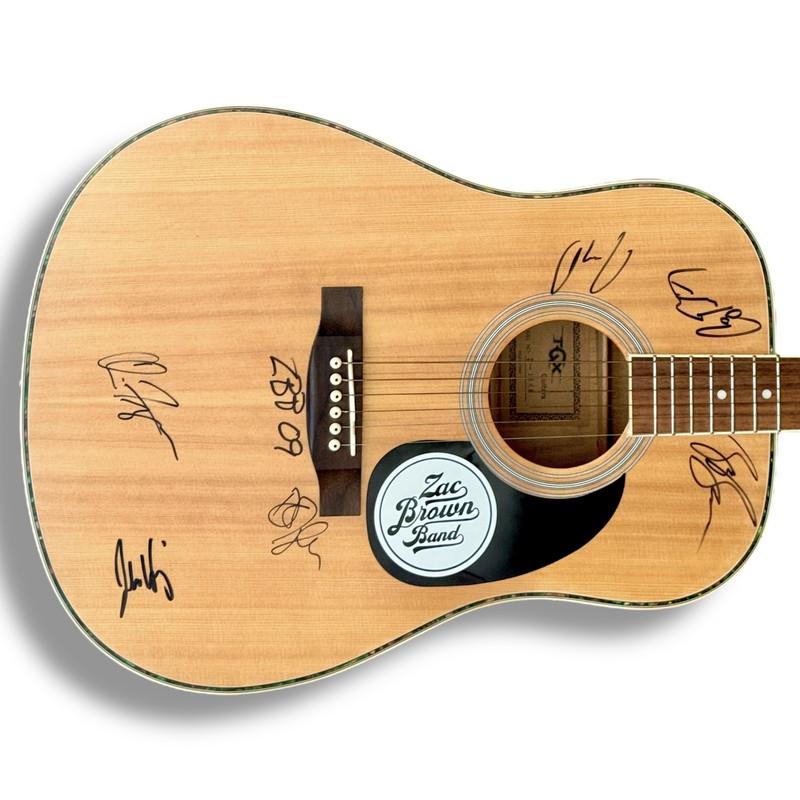"Zac Brown Band" Custom TGX Acoustic Guitar Band-Signed By (6) with Zac Brown, Coy Bowles, John Driskell Hopkins (JSA) at PristineAuction.com "Zac Brown Band" Custom TGX Acoustic Guitar Band-Signed By (6) with Zac Brown, Coy Bowles, John Driskell Hopkins (JSA) at PristineAuction.com