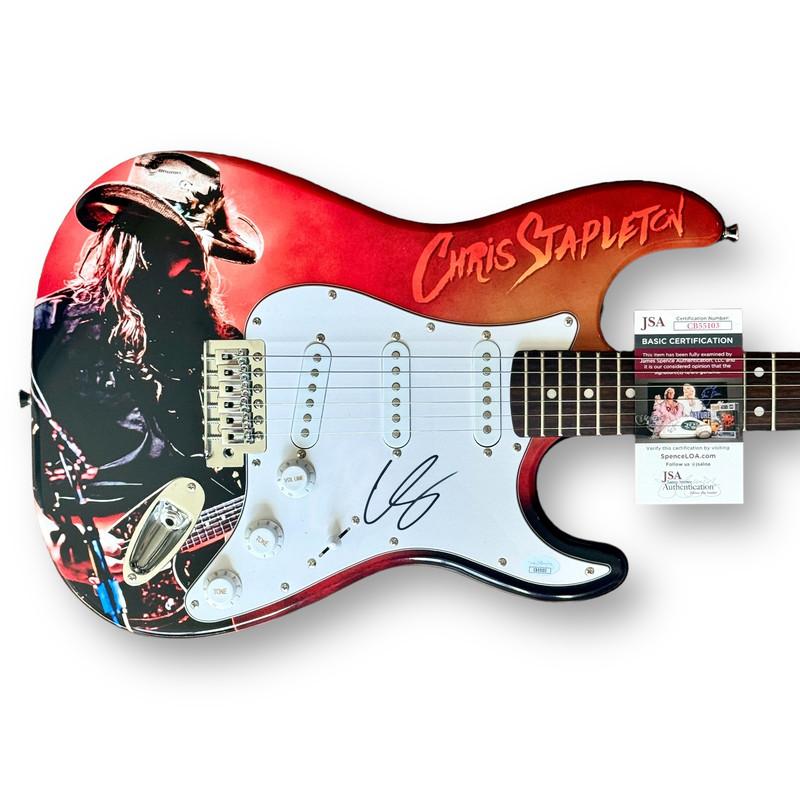 Chris Stapleton Signed Custom Stratocaster Style Guitar (JSA) at PristineAuction.com Chris Stapleton Signed Custom Stratocaster Style Guitar (JSA) at PristineAuction.com