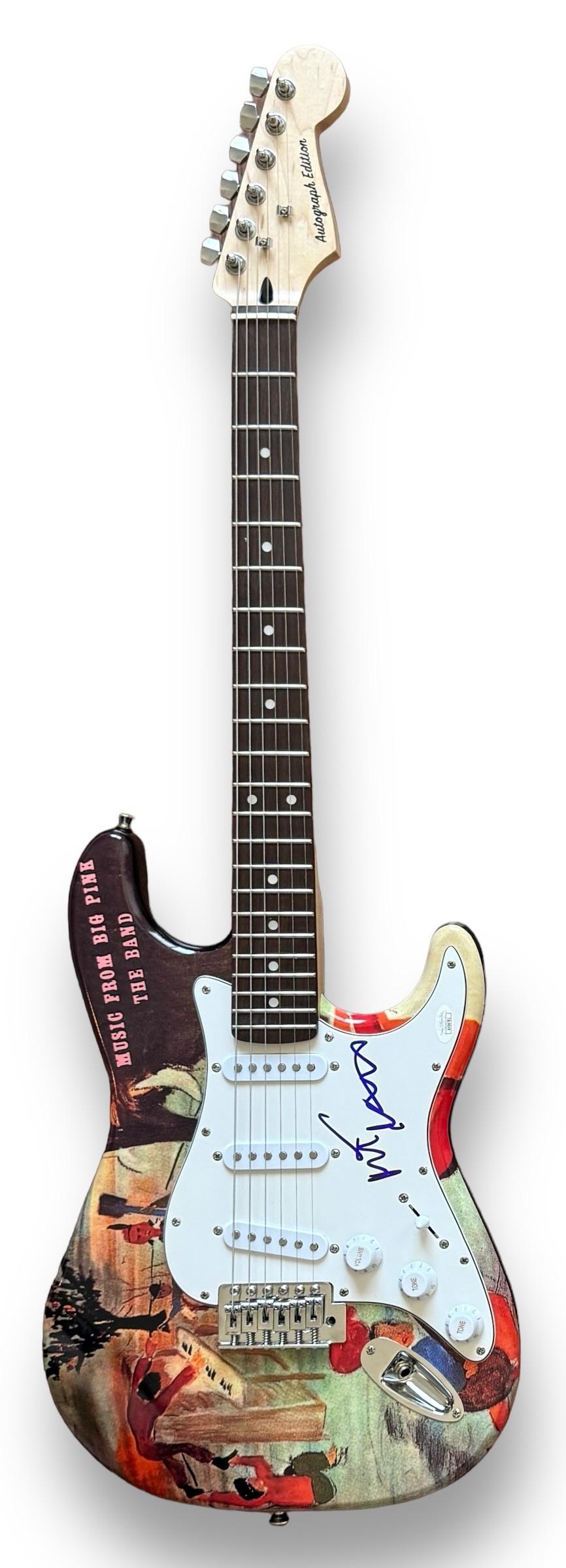 Robbie Robertson Signed "The Band" Custom Stratocaster Guitar (JSA) at PristineAuction.com Robbie Robertson Signed "The Band" Custom Stratocaster Guitar (JSA) at PristineAuction.com