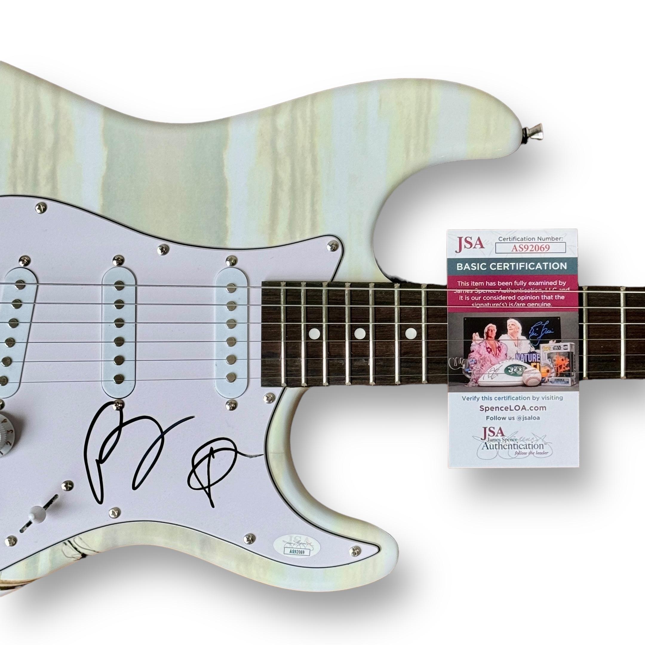 Dan Auerbach & Patrick Carney Signed "The Black Keys" Custom Stratocaster Guitar (JSA) at PristineAuction.com Dan Auerbach & Patrick Carney Signed "The Black Keys" Custom Stratocaster Guitar (JSA) at PristineAuction.com