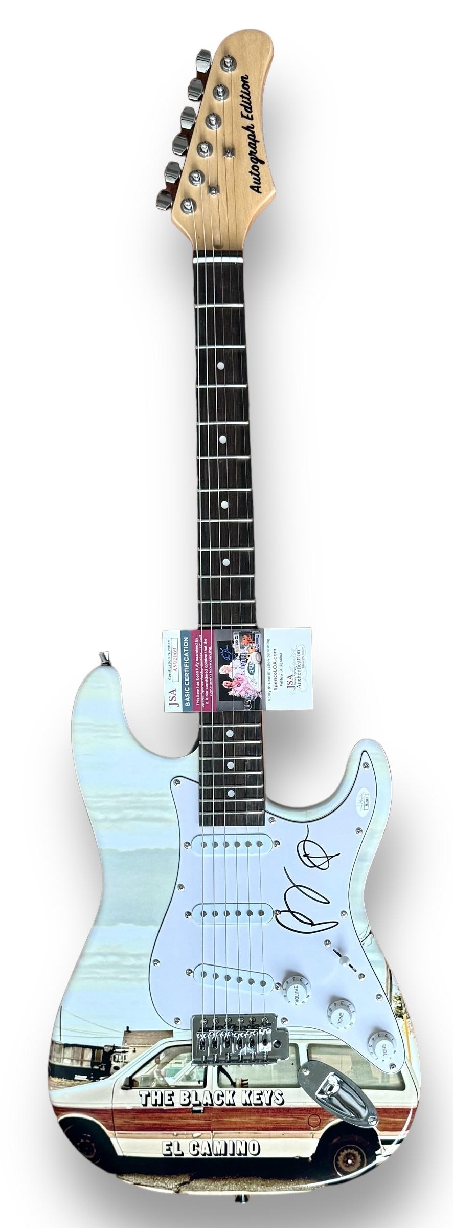 Dan Auerbach & Patrick Carney Signed "The Black Keys" Custom Stratocaster Guitar (JSA) at PristineAuction.com Dan Auerbach & Patrick Carney Signed "The Black Keys" Custom Stratocaster Guitar (JSA) at PristineAuction.com