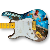 Bad Bunny Signed Custom Stratocaster Style Guitar (JSA) at PristineAuction.com