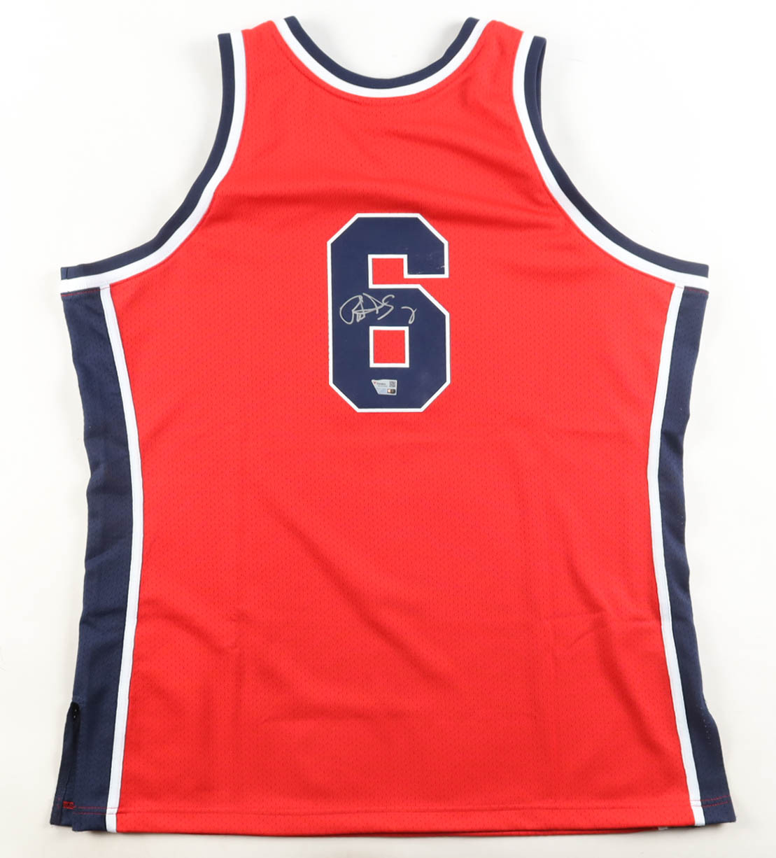 Patrick Ewing Signed Teas USA Mitchell & Ness Authentic Jersey (Fanatics) at PristineAuction.com Patrick Ewing Signed Teas USA Mitchell & Ness Authentic Jersey (Fanatics) at PristineAuction.com