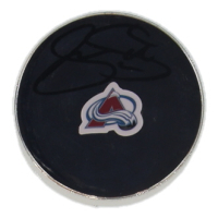 Joe Sakic Signed Avalanche Logo Chrome Hockey Puck (JSA) at PristineAuction.com