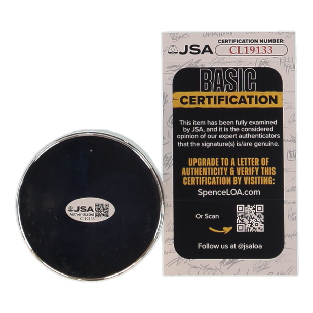 Patrick Roy Signed Avalanche Logo Chrome Hockey Puck (JSA) at PristineAuction.com Patrick Roy Signed Avalanche Logo Chrome Hockey Puck (JSA) at PristineAuction.com