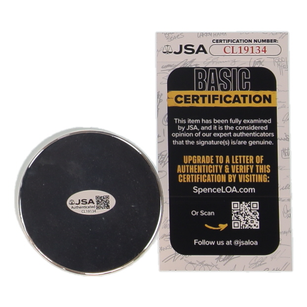 Patrick Roy Signed Avalanche Logo Chrome Hockey Puck (JSA) at PristineAuction.com Patrick Roy Signed Avalanche Logo Chrome Hockey Puck (JSA) at PristineAuction.com