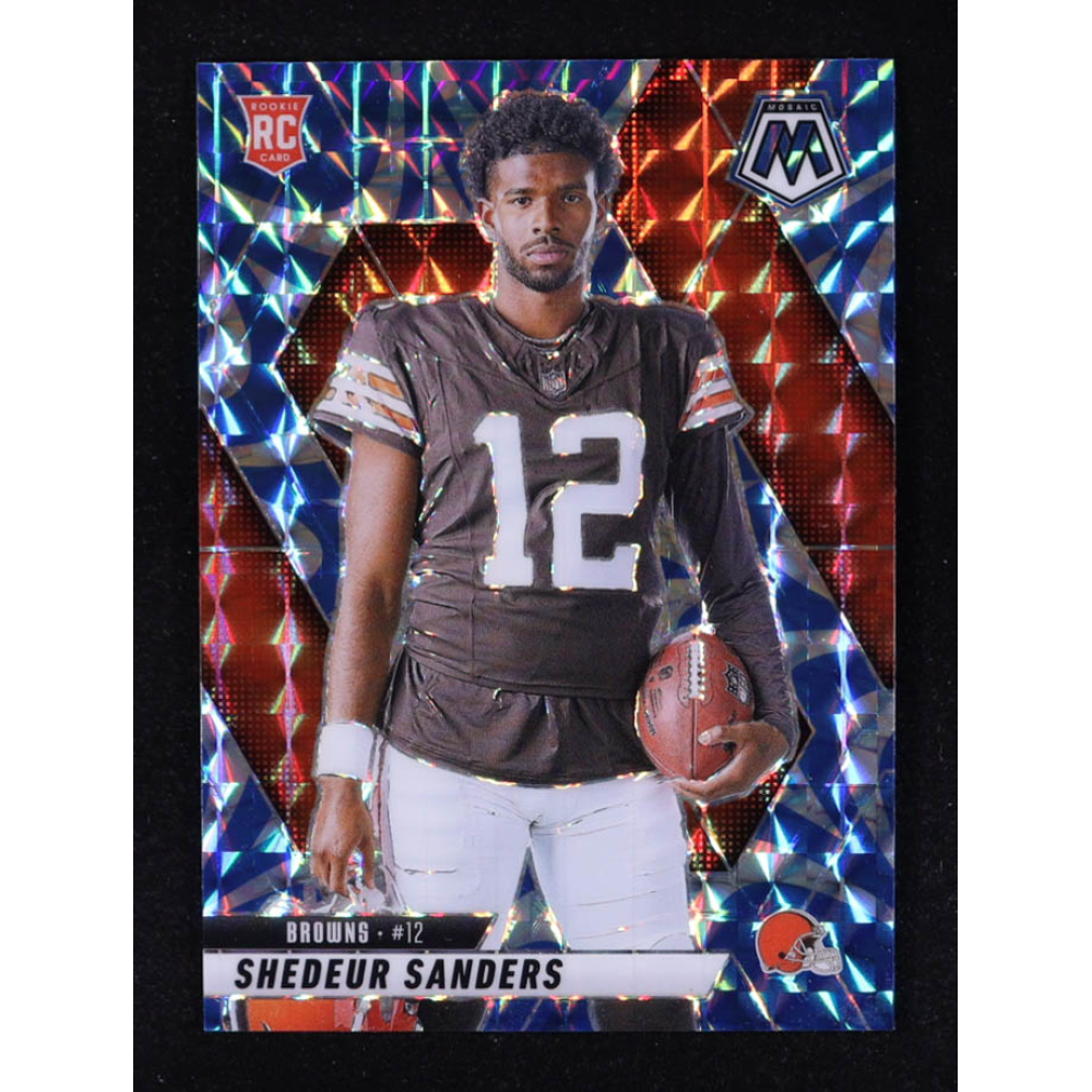Shedeur Sanders 2025 Panini Mosaic Mosaic Reactive Blue #290 VAR RC at PristineAuction.com