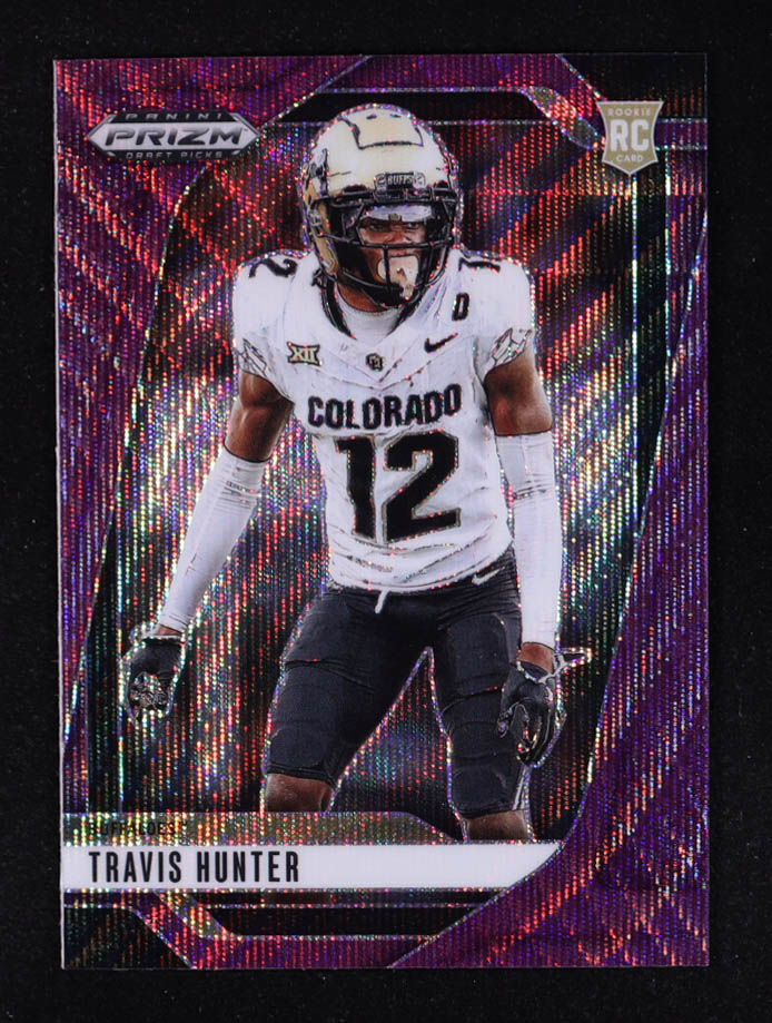 Travis Hunter 2025 Panini Prizm Draft Picks Prizms Purple Wave #20 RC at PristineAuction.com Travis Hunter 2025 Panini Prizm Draft Picks Prizms Purple Wave #20 RC at PristineAuction.com
