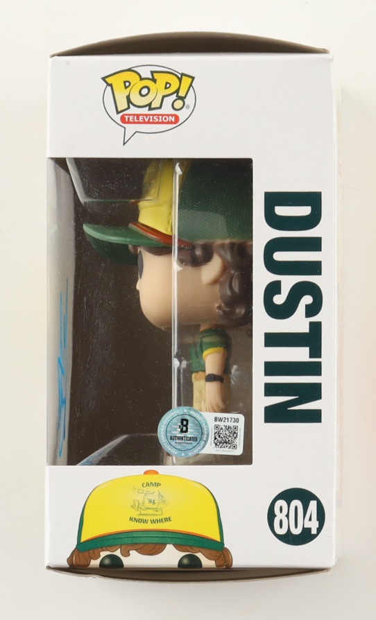 Gaten Matarazzo Signed "Stranger Things" #804 Dustin Funko Pop! Vinyl Figure (Beckett) at PristineAuction.com Gaten Matarazzo Signed "Stranger Things" #804 Dustin Funko Pop! Vinyl Figure (Beckett) at PristineAuction.com