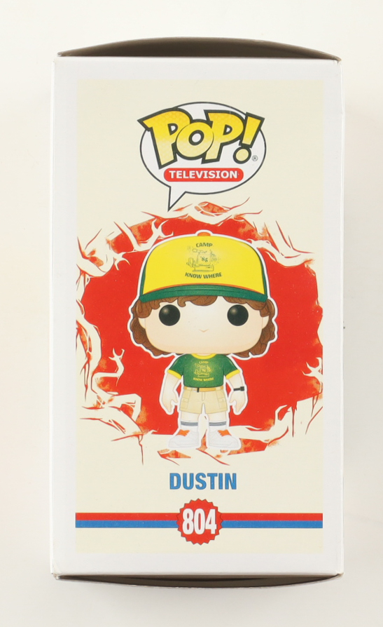 Gaten Matarazzo Signed "Stranger Things" #804 Dustin Funko Pop! Vinyl Figure (Beckett) at PristineAuction.com Gaten Matarazzo Signed "Stranger Things" #804 Dustin Funko Pop! Vinyl Figure (Beckett) at PristineAuction.com