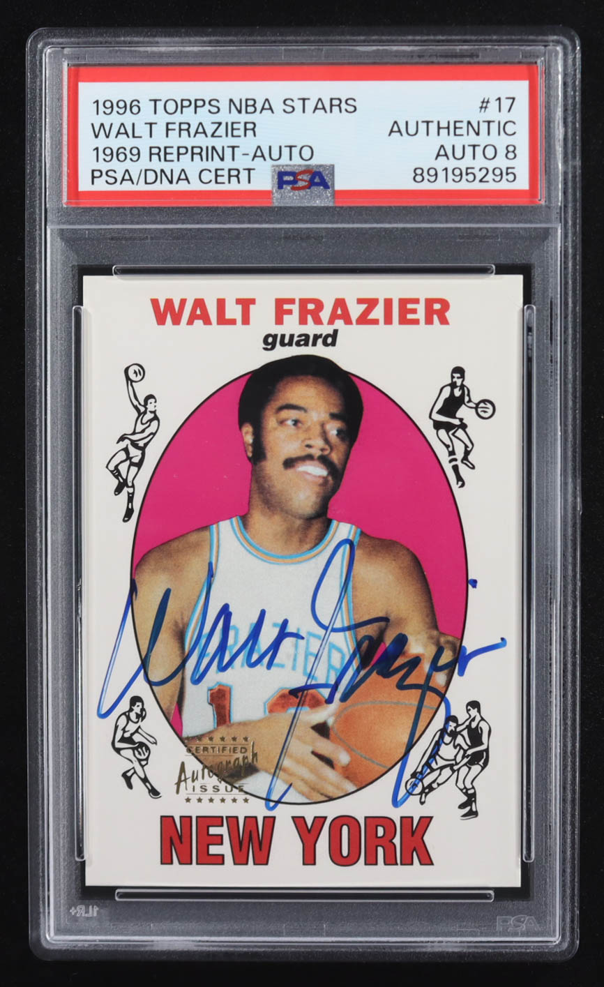 Walt Frazier 1996 Topps Stars Reprint Autographs #17 (PSA | Autograph Graded PSA 8) at PristineAuction.com Walt Frazier 1996 Topps Stars Reprint Autographs #17 (PSA | Autograph Graded PSA 8) at PristineAuction.com