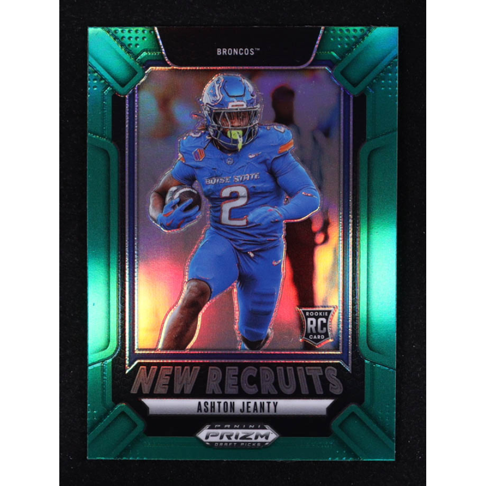 Ashton Jeanty 2025 Panini Prizm Draft Picks New Recruits Green #9 RC at PristineAuction.com