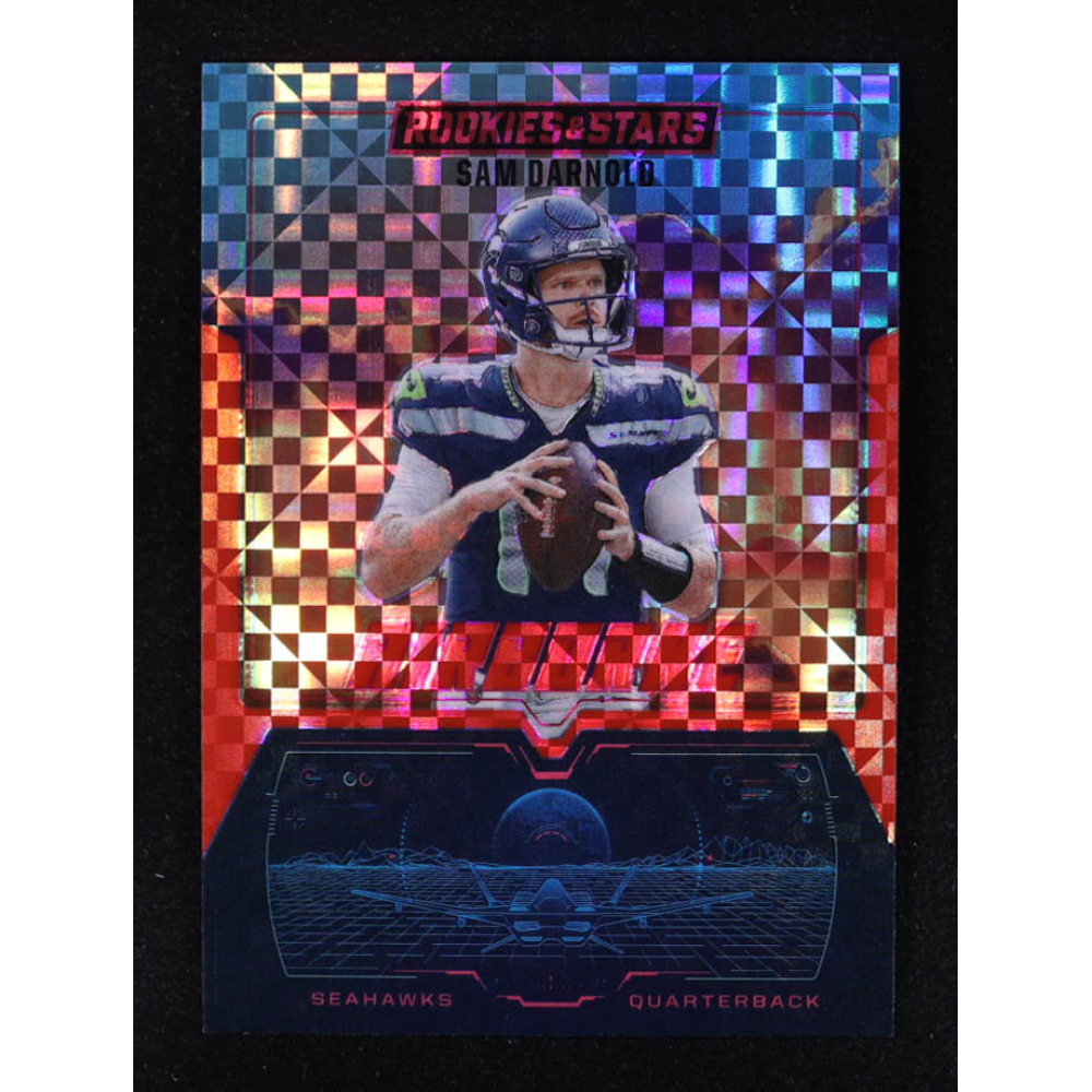Sam Darnold 2025 Rookies and Stars Airborne Red Plaid #19 at PristineAuction.com