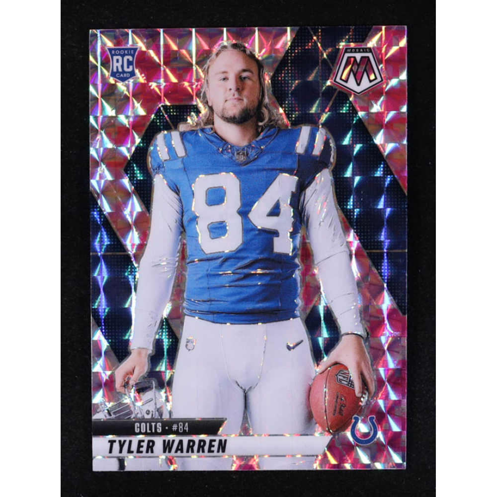 Tyler Warren 2025 Panini Mosaic Mosaic Camo Pink #281 VAR RC at PristineAuction.com