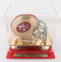 Joe Montana Signed 49ers Mini Helmet With Display Case (Beckett) at PristineAuction.com
